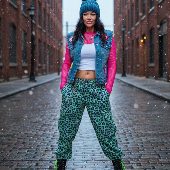 Adult Knit Messy Bun Ponytail Beanie Hat Toque Stretchy Blue Sapphire - Picture 3 of 4